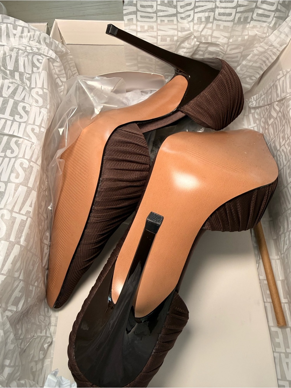Steve Madden Chocolate Brown Pointed Stiletto Pump - Picture 5 of 6